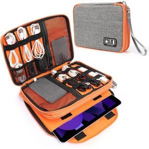 Large Electronics Organizer, 11" Travel Cord Organizer, Cable Organizer Bag
